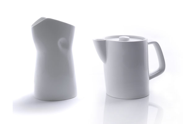 Porcelain jugs by Stephan Schulz