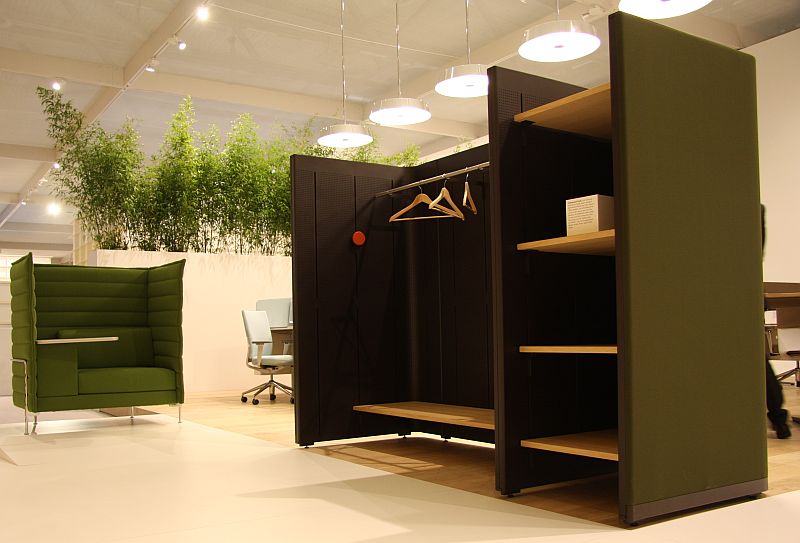 Orgatec 2010: Vitra - Comunal Cells as wardrobe, Alcove Work , ID Chair Concept