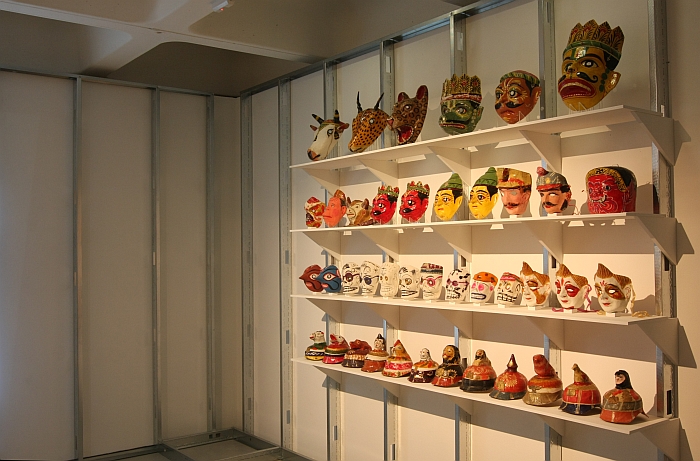 Mexican masks collected by Charles and Ray Eames, as seen at The World of Charles and Ray Eames, Barbican Art Gallery London