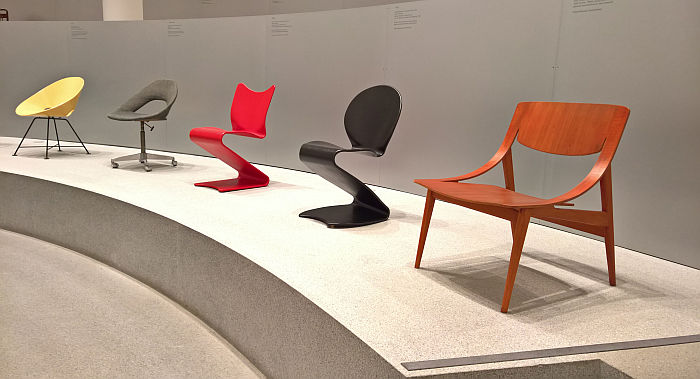 Works by Rudolf Glatzel, Verner Panton & Eddie Harlis, as seen at Thonet & Design, Die Neue Sammlung - The Design Museum, Munich