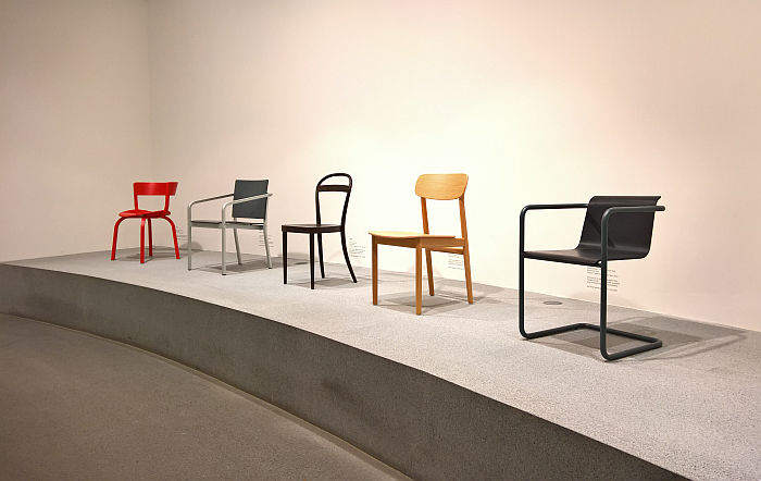 Works by Stefan Diez, Norman Foster, James Irvine, Naoto Fukusawa & Konstantin Grcic, as seen at Thonet & Design, Die Neue Sammlung - The Design Museum, Munich