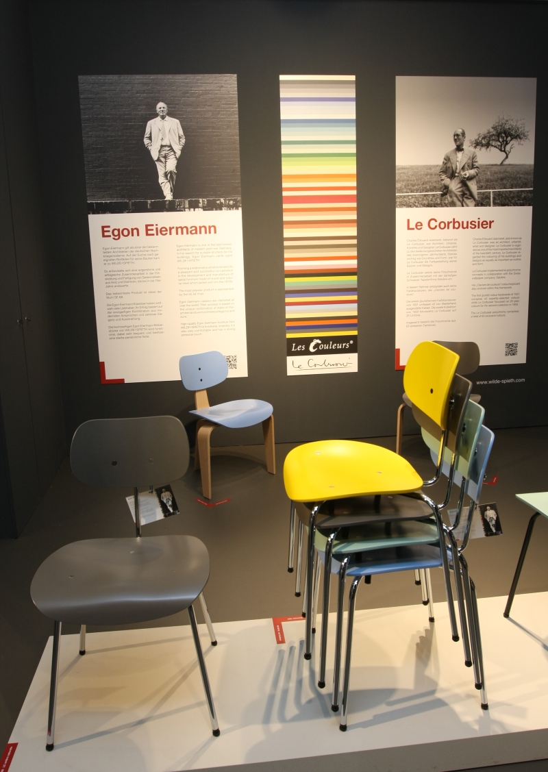 IMM Cologne 2013  Wilde+Spieth Egon Eiermann SE 68 SE 42 Le Corbusier Les Couleurs