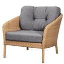 Ocean Lounge Sessel large, Large flat Weave - Natural, Wove - Dark grey