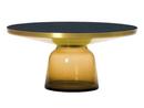 Bell Coffee Table, Messing, klar lackiert, Bernstein-orange