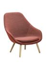 About A Lounge Chair High AAL 92, Steelcut Trio 515 - rosa, Eiche lackiert, Mit Sitzkissen