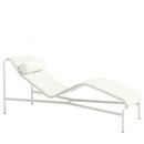 Palissade Chaise Longue, Cream white, Mit Auflage, Mit Nackenkissen