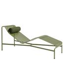 Palissade Chaise Longue, Olive, Ohne Auflage, Mit Nackenkissen