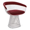 Platner Armlehnsessel, Knoll Velvet, Flamenco