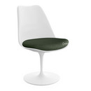 Saarinen Tulip Stuhl, drehbar, Sitzkissen, weiß, Bottle Green (Eva 144)