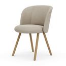 Mikado Side Chair, Eiche natur, Nubia, Crème / perle, Filzgleiter für harte Böden