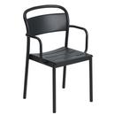 Linear Steel Armchair, Black