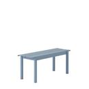 Linear Steel Bench , L 110 x B 39 cm, Pale blue