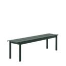 Linear Steel Bench , L 170 x B 39 cm, Dark green