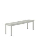 Linear Steel Bench , L 170 x B 39 cm, Grey