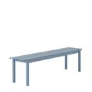 Linear Steel Bench , L 170 x B 39 cm, Pale blue