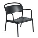 Linear Steel Lounge Armchair, Black