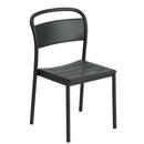 Linear Steel Sidechair, Black