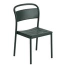 Linear Steel Sidechair, Dark green