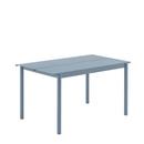 Linear Steel Table, L 140 x B 75 cm, Pale blue