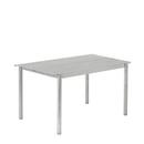 Linear Steel Table, L 140 x B 75 cm, Warm galvanized steel