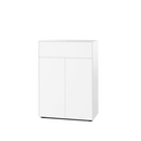 Nex Pur Box 2.0 mit Schubkästen und Türen , 40 cm, H 100 cm x B 80 cm (mit Doppeltür und Schubkästen), Weiß