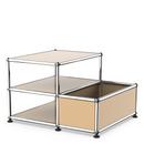 USM Haller Beistelltisch mit Aufbewahrungscontainer , USM beige