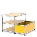 USM Haller Beistelltisch mit Aufbewahrungscontainer , Goldgelb RAL 1004