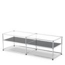 USM Haller Beistelltisch Typ I, Glas, Anthrazitgrau RAL 7016