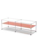 USM Haller Beistelltisch Typ I, Glas, Reinorange RAL 2004