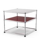 USM Haller Beistelltisch Typ II, Lackiertes Glas, USM rubinrot
