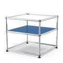 USM Haller Beistelltisch Typ II, Glas, Enzianblau RAL 5010