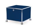 USM Haller Druckercontainer, 50 cm, Stahlblau RAL 5011, Mit Rollen