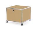 USM Haller Druckercontainer, 50 cm, USM beige, Mit Rollen