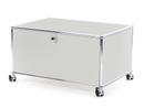 USM Haller Druckercontainer, 75 cm, Lichtgrau RAL 7035, Mit Rollen