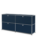 USM Haller Sideboard L, individualisierbar, Stahlblau RAL 5011, Mit 2 Klappen, Mit 2 Klappen