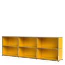 USM Haller Sideboard XL, individualisierbar, Goldgelb RAL 1004, Offen, Offen