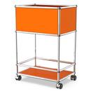 USM Haller Bar Sideboard Typ II, Reinorange RAL 2004, Harte Rollen für Teppichboden