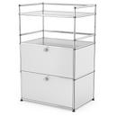 USM Haller Bar Highboard, USM mattsilber, Mit 2 Klappen