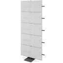 USM Privacy Panels Akustikwand Anbauelement, Mit Panelverbinder (für gerade Wand), 1,79 m (5 Elemente), Hellgrau