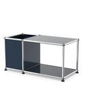 USM Haller Beistelltisch mit Aufbewahrung, Stahlblau RAL 5011, 35 cm