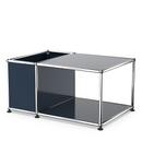 USM Haller Beistelltisch mit Aufbewahrung, Stahlblau RAL 5011, 50 cm