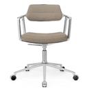 Swivel+ Chair, Poliert, Rollfuß, Woll-Leinen-Mix dark sand