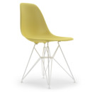 Eames Plastic Side Chair RE DSR, Citron, Ohne Polsterung, Ohne Polsterung, Standardhöhe - 43 cm, Beschichtet weiß