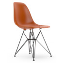 Eames Plastic Side Chair RE DSR, Rostorange, Ohne Polsterung, Ohne Polsterung, Standardhöhe - 43 cm, Beschichtet basic dark