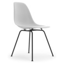 Eames Plastic Side Chair RE DSX, Cotton white, Ohne Polsterung, Ohne Polsterung, Standardhöhe - 43 cm, Beschichtet basic dark