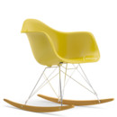 Eames Plastic Armchair RE RAR, Senf, Verchromt, Ahorn gelblich