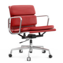 Soft Pad Chair EA 217, Poliert, Leder Standard rot, Plano poppy red