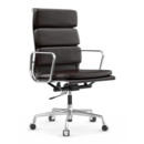 Soft Pad Chair EA 219, Poliert, Leder Standard chocolate, Plano braun, Weich für harte Böden