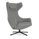 Grand Repos, Sessel Grand Repos, Stoff Cosy 2 Kieselgrau, 46 cm, Basic dark