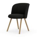 Mikado Side Chair, Eiche natur, Dumet, Carbon / Schwarz, Gleiter für Teppichboden